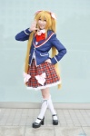 blazer blonde_hair blouse cosplay hairbows kneesocks orin pleated_skirt school_uniform skirt tagme_character tagme_series twintails rating:Safe score:0 user:nil!