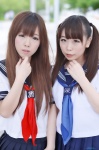 cosplay original pleated_skirt sailor_uniform sakuya school_uniform skirt tomomi_(ii) twintails rating:Safe score:0 user:nil!