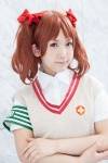 armband blouse cosplay hairbows nekosawa_misako pink_eyes red_hair shirai_kuroko sweater to_aru_kagaku_no_railgun twintails rating:Safe score:0 user:pixymisa