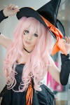 choker cosplay detached_sleeves dress dust lollipop original pink_hair twintails witch_hat rating:Safe score:0 user:nil!