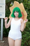 cosplay green_hair kazami_yuuka kouwaaiki pantyhose swimsuit touhou umbrella rating:Safe score:1 user:pixymisa
