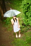 dress dress_lift nishimura_mizuho ponytail rain umbrella rating:Safe score:0 user:nil!