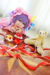 amatsuka_miyu cosplay dress hat patchouli_knowledge purple_hair robe stuffed_animal teddy_bear touhou rating:Safe score:0 user:nil!