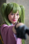 blouse cosplay gloves green_hair hatsune_miku icchan senbonzakura_(vocaloid) twintails vocaloid wristband rating:Safe score:0 user:pixymisa