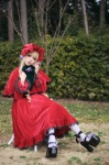 blonde_hair bonnet cosplay dress fuyu_tsugu pantyhose rozen_maiden shawl shinku rating:Safe score:0 user:nil!