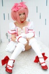 bows choker cosplay dress gloves hairbows kaname_madoka kneehighs nao pink_hair puella_magi_madoka_magica twintails rating:Safe score:1 user:nil!