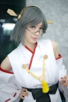 cosplay detached_sleeves glasses hairband kantai_collection kimono kirishima_(kantai_collection) miko mitsubachi_marie pleated_skirt silver_hair skirt rating:Safe score:0 user:nil!