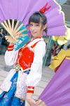 akatsuki_tsukasa blouse cosplay da_qiao fans hairbow shin_sangoku_musou skirt vest rating:Safe score:0 user:pixymisa