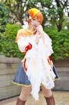 blouse cosplay hat hoshizora_rin kneehighs love_live!_school_idol_project ochaso orange_hair pleated_skirt skirt rating:Safe score:0 user:nil!
