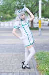 cosplay dress gloves ibuki_iyoko idolmaster_2 nurse nurse_cap nurse_uniform shijou_takane thighhighs white_legwear zettai_ryouiki rating:Safe score:1 user:nil!