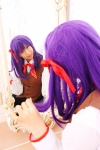 blouse cosplay fate/series fate/stay_night hair_ribbons matou_sakura mirror purple_hair sachi_budou school_uniform skirt vest rating:Safe score:0 user:nil!