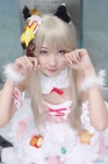 animal_ears blonde_hair cat_ears cosplay dress girlfriend_(kari) hairbow hiokichi kohinata_ichigo thighhighs rating:Safe score:0 user:nil!