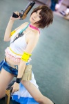 armbands boots choker cosplay final_fantasy final_fantasy_x final_fantasy_x-2 gun halter_top heterochromia necklace rui_(iii) shorts yuna rating:Safe score:2 user:pixymisa