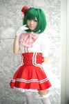 blouse cosplay gloves green_hair hayase_ami macross macross_frontier miniskirt ranka_lee skirt thighhighs top_hat twintails zettai_ryouiki rating:Safe score:2 user:nil!