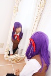 blouse cosplay fate/series fate/stay_night hair_ribbons matou_sakura mirror purple_hair sachi_budou school_uniform skirt vest rating:Safe score:0 user:nil!