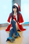 cosplay dress gloves harumiya_yun original santa_costume shawl stocking_cap thighhighs zettai_ryouiki rating:Safe score:1 user:nil!