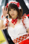 amami_haruka apron cosplay dress hairband idolmaster maid maid_uniform michiko ribbon_tie rating:Safe score:0 user:pixymisa