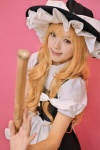 apron blonde_hair blouse braid broom cosplay kipi kirisame_marisa skirt touhou witch_hat rating:Safe score:0 user:nil!