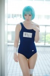 ayanami_rei bandages blue_hair cosplay minami_ruru neon_genesis_evangelion pantyhose school_swimsuit sheer_legwear swimsuit rating:Safe score:0 user:nil!