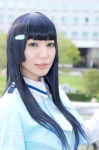 aoki_reika blouse blue_hair cosplay hair_clips pretty_cure smile_precure! tie yaya rating:Safe score:0 user:pixymisa
