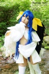 blue_hair boots choker cleavage cosplay dizzy guilty_gear hairbows hitori_gokko monokini one-piece_swimsuit saku swimsuit tail thighhighs underboob wings rating:Safe score:0 user:nil!