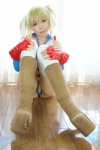 blonde_hair bodysuit boots cosplay fingerless_gloves gloves gundam gundam_0079_card_builder higurashi_rin reiko_holinger thighhighs twintails rating:Questionable score:1 user:nil!