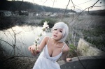 cleavage dress ryu_ji-hye silver_hair rating:Safe score:0 user:mock
