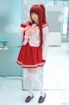 cosplay kousaka_tamaki kyouka pleated_skirt red_hair sailor_uniform school_uniform skirt thighhighs to_heart to_heart_2 twintails zettai_ryouiki rating:Safe score:0 user:nil!