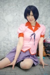 aki_(iv) bakemonogatari blouse cosplay kanbaru_suruga kneesocks pantyhose pleated_skirt school_uniform sheer_legwear skirt rating:Safe score:0 user:pixymisa