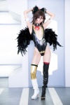 boots cosplay hairbow leotard mike reiuji_utsuho thigh_boots thighhighs touhou wings rating:Safe score:2 user:nil!