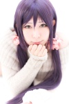 cosplay dress love_live!_school_idol_project onagi_mayu purple_hair sweater_dress toujou_nozomi twintails rating:Safe score:1 user:nil!