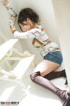 blouse boots denim girlz_high kurosawa_jennifer miniskirt skirt rating:Safe score:1 user:nil!