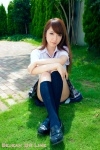 blouse bookbag hirayama_airi kneesocks pleated_skirt school_uniform skirt rating:Safe score:0 user:nil!