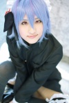 ahoge blazer blue_hair cosplay crossplay hairband hairbow otoko_no_ko_wa_meido_fuku_ga_osuki!? pantyhose school_swimsuit shiratama_rei swimsuit thighhighs yuki_(otosuki) rating:Safe score:0 user:nil!