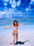 aizawa_hitomi beach bikini cleavage deep_impact ocean side-tie_bikini swimsuit rating:Safe score:0 user:nil!