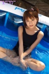 kurokawa_kei one-piece_swimsuit pool side_ponytail swimsuit wet rating:Safe score:0 user:nil!
