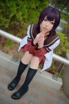 cosplay dress funami_yui jacket karin_(iv) school_uniform violet_hair yuruyuri rating:Safe score:2 user:pixymisa