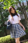 blouse bookbag costume hanaki_iyo kneesocks miniskirt pleated_skirt school_uniform skirt skirt_lift rating:Safe score:1 user:nil!