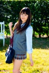 blouse bookbag funaoka_saki kneesocks pleated_skirt school_uniform skirt sweater_vest rating:Safe score:0 user:nil!