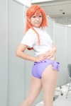 ano_natsu_de_matteru bikini_bottom cosplay kuroi_anmitsu orange_hair pantyhose sheer_legwear swimsuit takatsuki_ichika tshirt rating:Safe score:1 user:pixymisa