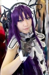 cosplay cuffs demonbane dress etheldreda hairband hair_ribbons lace purple_hair ruffles uzuki rating:Safe score:0 user:nil!