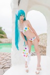 ageha aqua_hair bikini cleavage cosplay hairbows hatsune_miku sakura_mai_yuki_midori swimsuit twintails vocaloid rating:Safe score:0 user:nil!