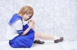 cosplay higurashi_no_naku_koro_ni pantyhose pleated_skirt ryuuguu_rena sailor_uniform satou school_uniform sheer_legwear skirt socks rating:Safe score:0 user:nil!