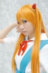 blouse cosplay hair_pods jumper neon_genesis_evangelion red_hair school_uniform shima soryu_asuka_langley twintails rating:Safe score:0 user:nil!