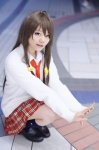 blouse cardigan cosplay hinabita kneesocks nanahashi_sui pleated_skirt school_uniform skirt tie yamagata_marika rating:Safe score:1 user:nil!
