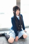 akiyama_mio blazer blouse cosplay kneesocks k-on! narihara_riku pleated_skirt school_uniform skirt rating:Safe score:1 user:nil!