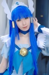 aoki_reika blue_hair cosplay cure_beauty detached_sleeves dress hairband makise_anji pretty_cure smile_precure! rating:Safe score:0 user:nil!