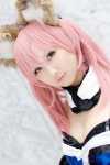animal_ears caster cosplay detached_sleeves dress fate/extra fate/series fox_ears pink_hair seri rating:Safe score:1 user:pixymisa