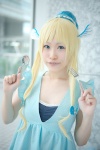 blonde_hair blue_eyes cosplay dress f_ningyo fork hasui_yuuri hat head_wings mero_(f_nigyo) spoon rating:Safe score:0 user:pixymisa