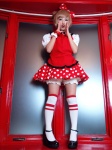 apron blouse clinica cosplay hairbow maid maid_uniform miniskirt original skirt thighhighs zettai_ryouiki rating:Safe score:0 user:nil!